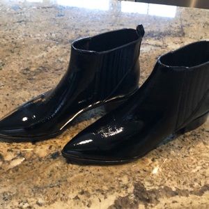 Marc Fischer black patent leather ankle boots